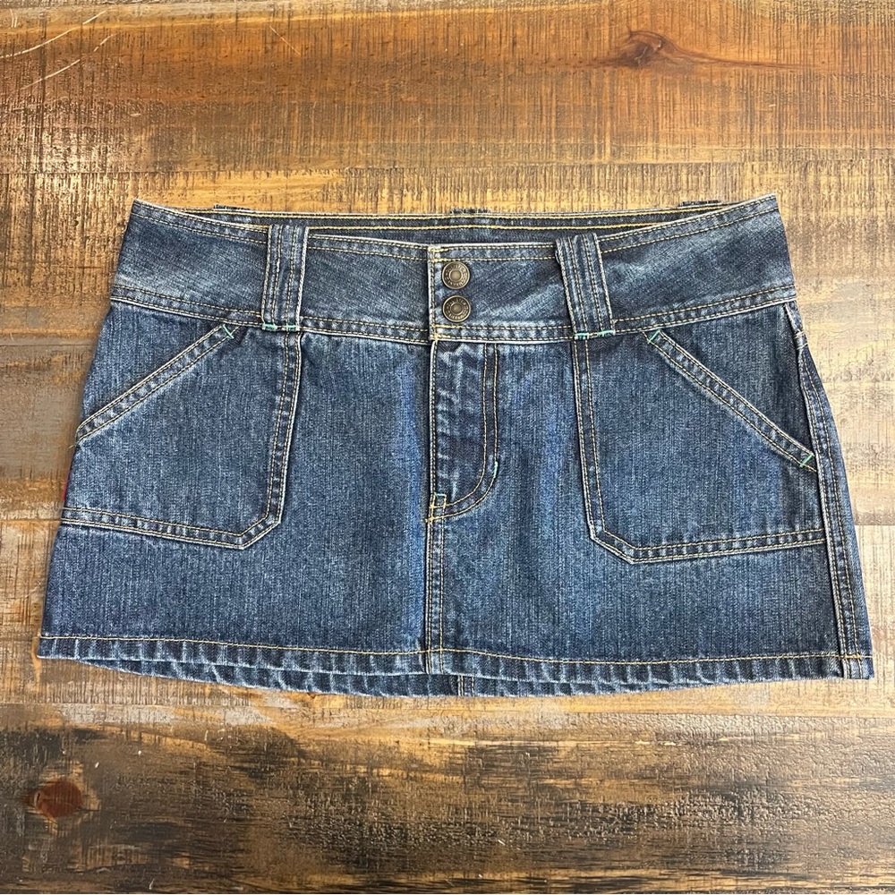 Y2K Hollister micro mini denim jean Skirt